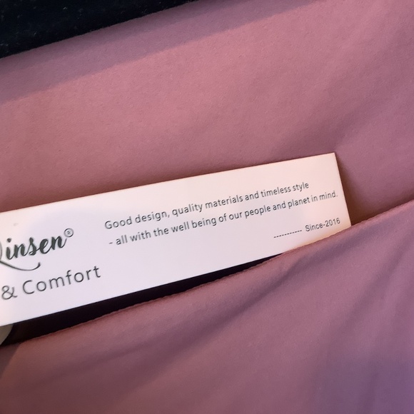 Quinsen Thong Bodysuit Square Neck Dusty Rose Color Size Small - Picture 4 of 7